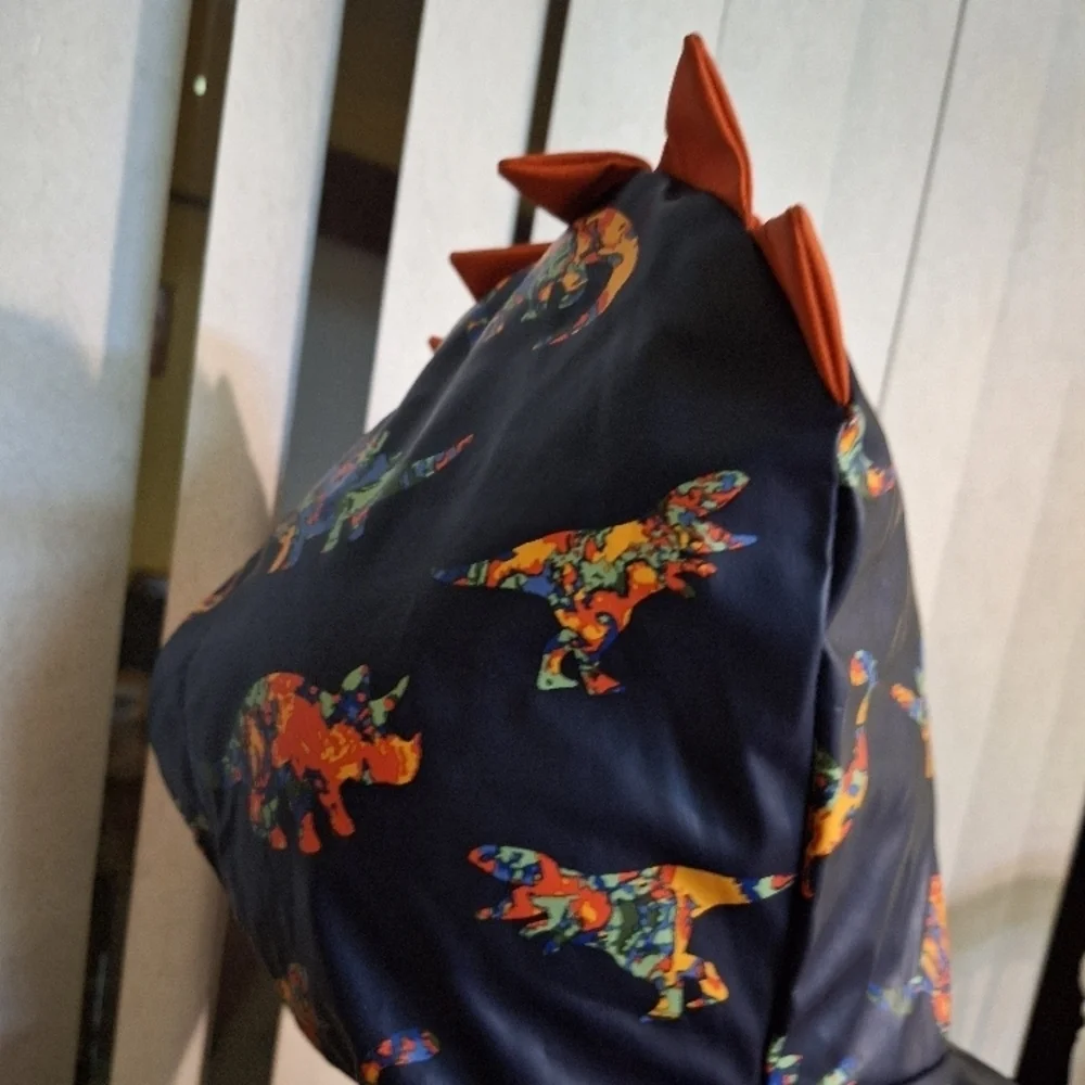 Little Me Dinosaur Raincoat - Navy